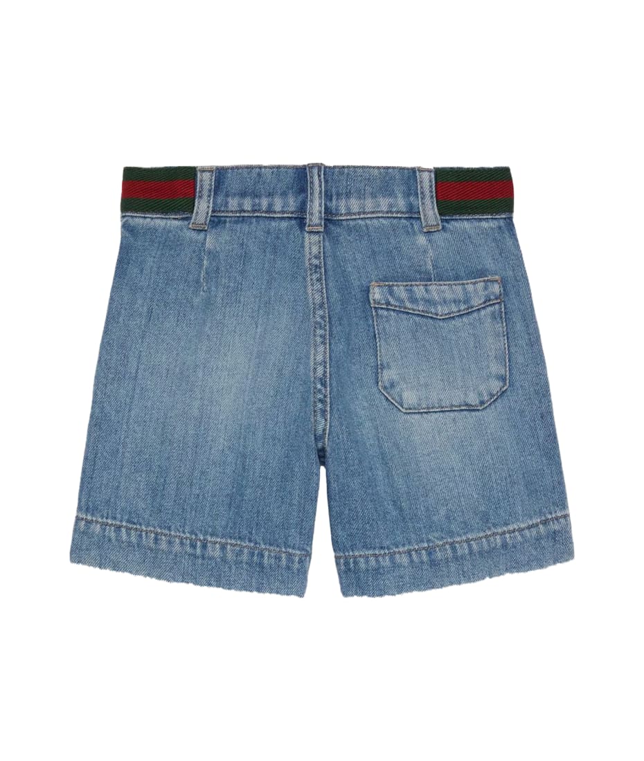 Gucci Kids cotton jersey shorts - Blue