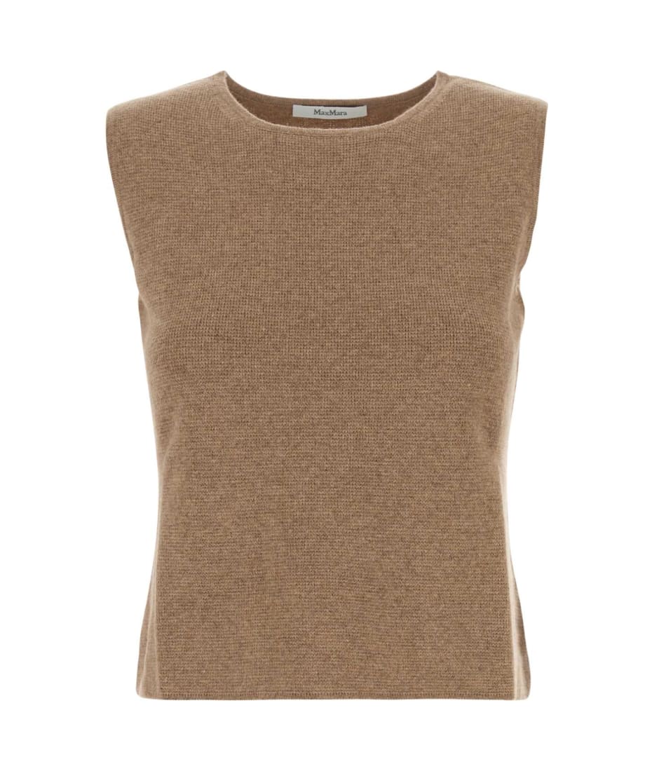 【送料&関税込】Max Mara Camel Wool Blend Fosco Vest Max Mara Camel Wool Blend Fosco Vest | italist