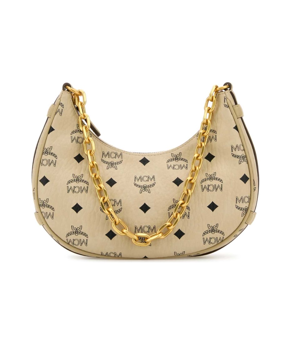 MCM Printed Canvas Aren Crescent Shoulder Bag | italist, ALWAYS LIKE A SALE