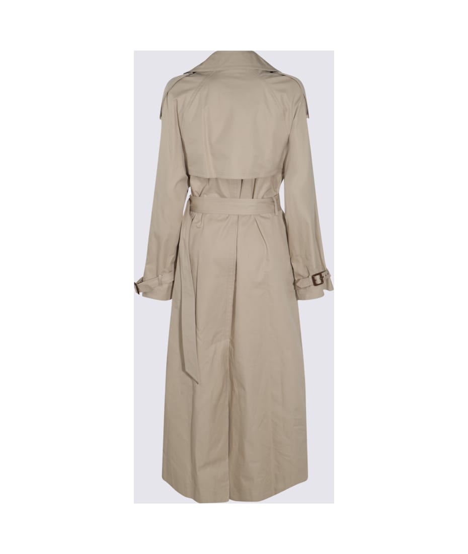 コート SAINT LAURENT Beige Cotton Trench Coat SAINT LAURENT Oversized belted cotton-twill trench coat