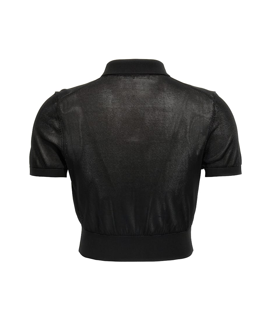 Tシャツ・カットソー Alexander Wang SS25 Cropped polo shirt (4KC1253077 001) 4KC1253077001B.jpg