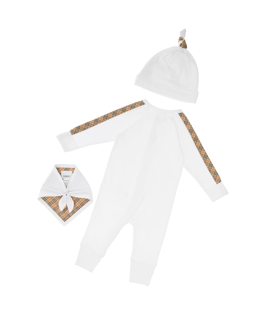 claue' White Matching Suit In Stretch Cotton Baby Boy Burberry Kids |  italist, ALWAYS LIKE A SALE