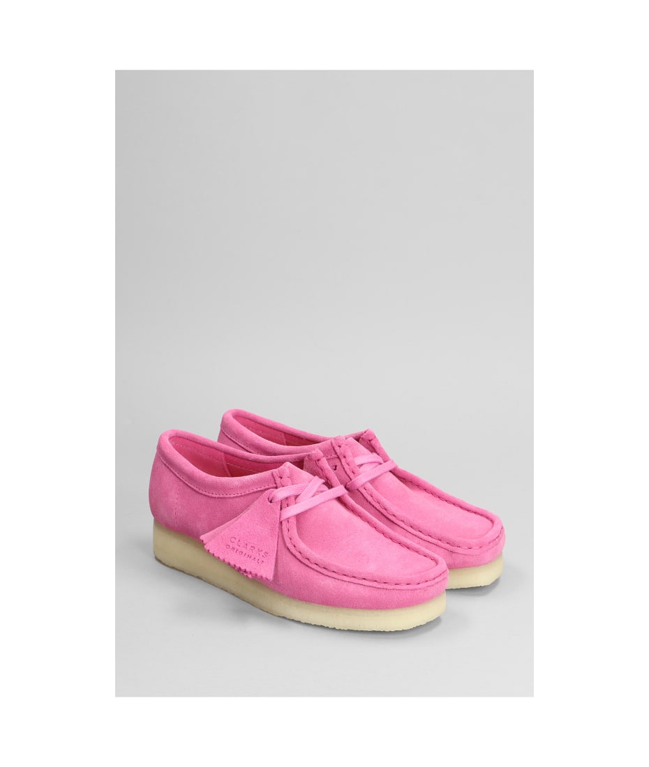 Clarks Wallabee Lace Up Shoes In Rose-pink Suede | italist, ALWAYS LIKE SALE
