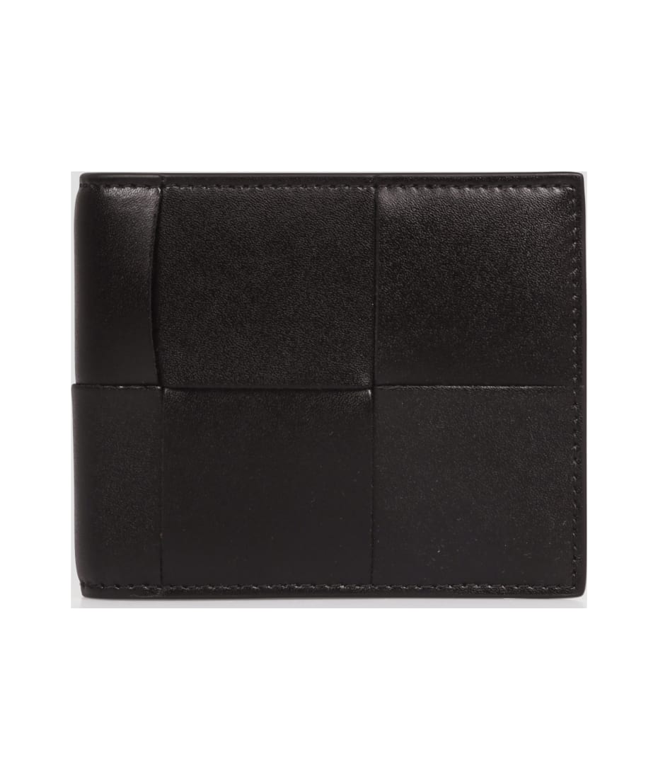 Bottega Veneta Cassette Bi-Fold Wallet - Black - Man - Calfskin