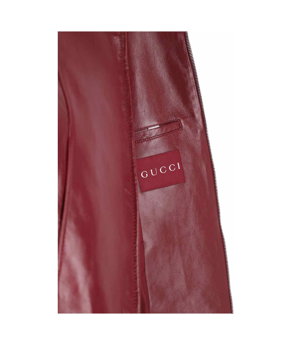 【送料&関税込】Gucci Leather Zip Jacket Gucci Leather Zip Jacket | italist