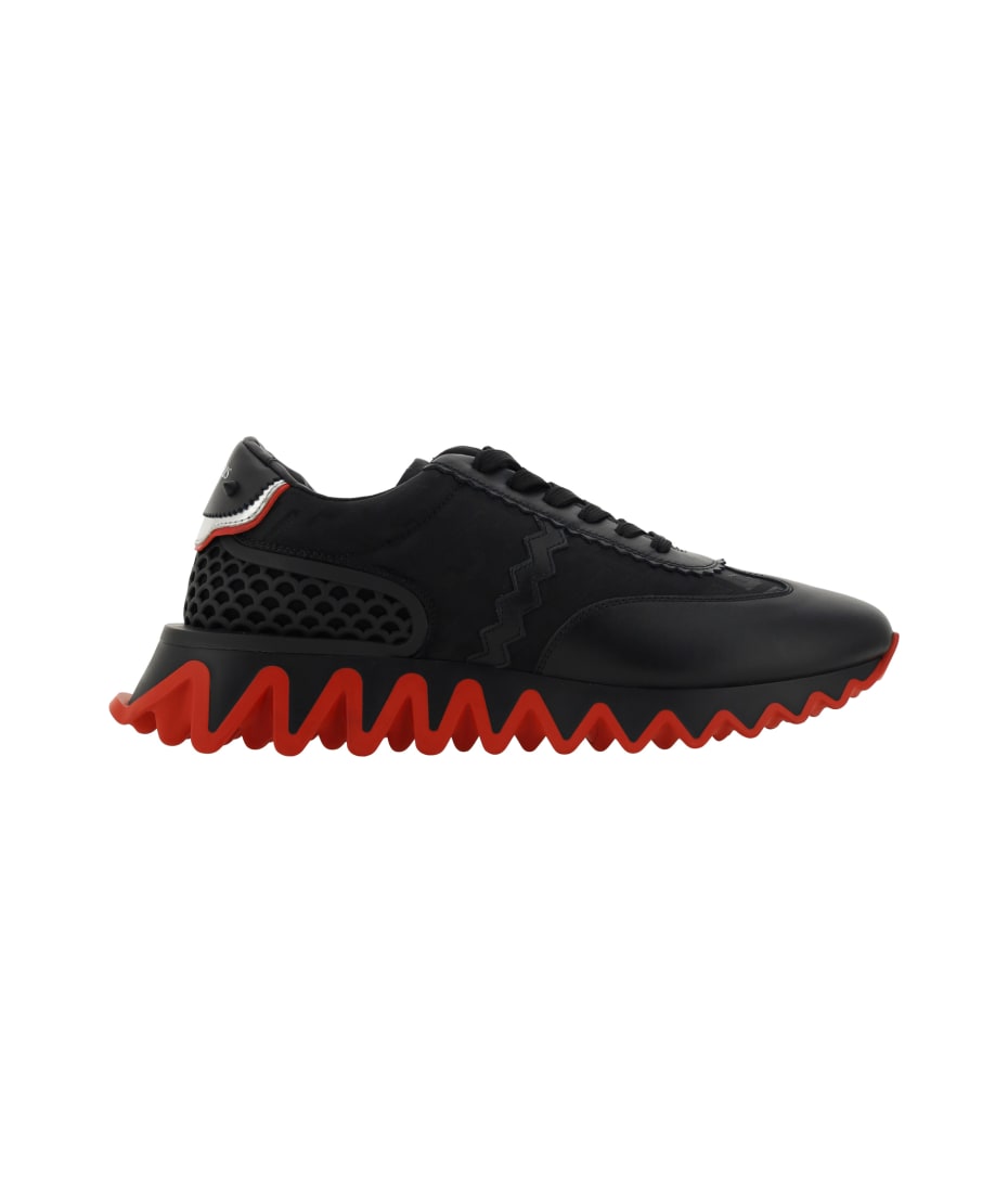 Loubishark woman - Sneakers - Calf leather and veau velours - Black -  Christian Louboutin