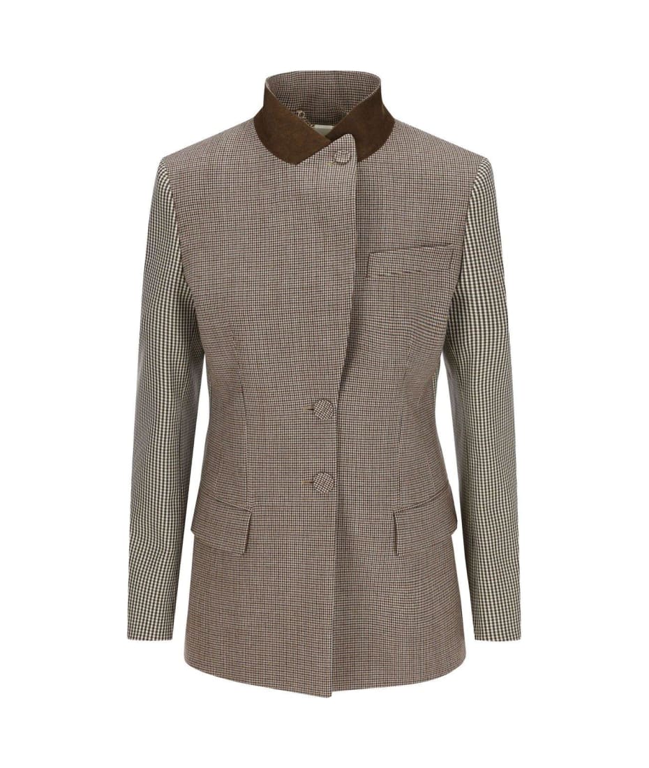 Fendi Single-breasted Houndstooth Jacket | italist