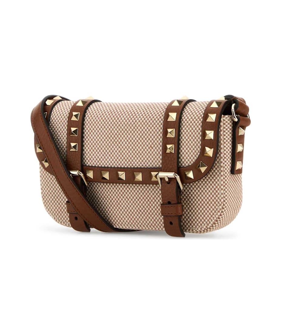 ハンドバッグ VALENTINO TWO-TONE CANVAS MEDIUM ROCKSTUD HANDBAG 0400021604543_BLACK?wid=600&