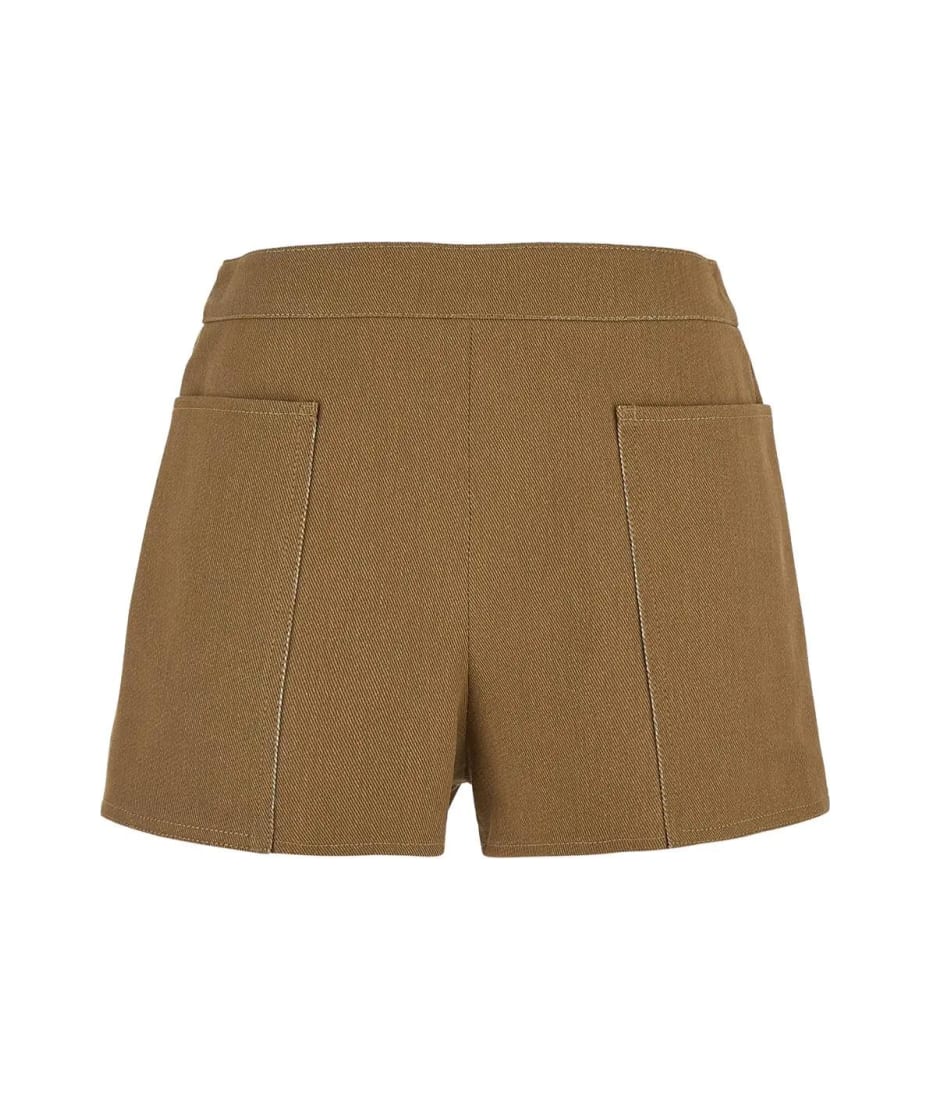 Max Mara Denaro Shorts - Cuir