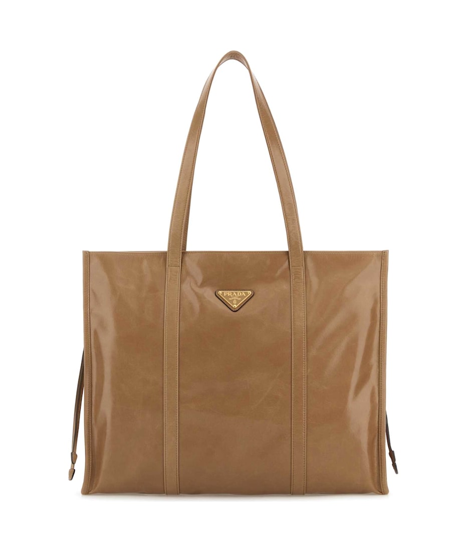 【関税&送料込】Prada Camel Leather Shopping Bag Prada Camel Leather Shopping Bag | italist