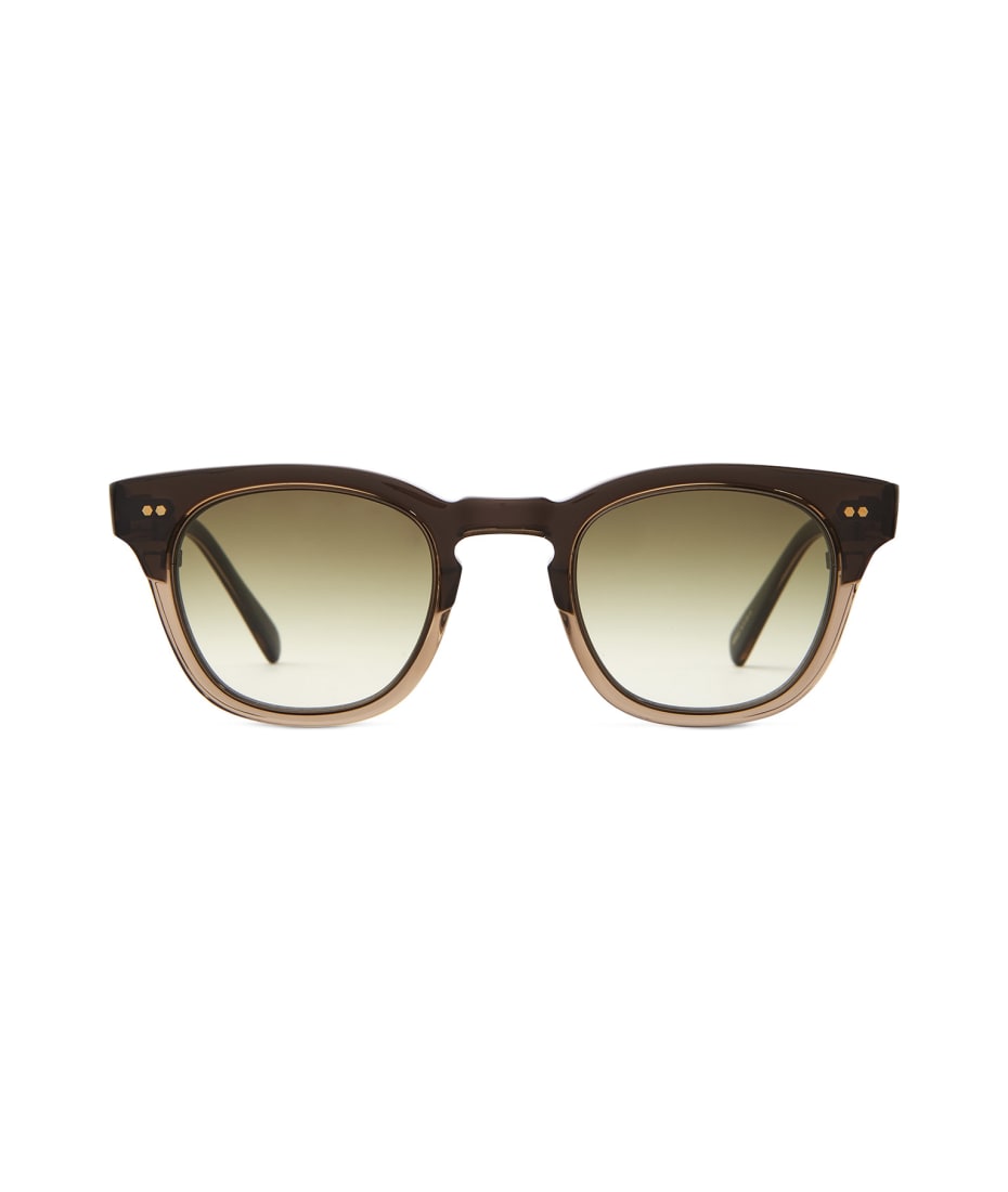 Mr. Leight Hanalei Ii S Black Tar-antique Gold/elm Sunglasses - Fendi Eyewear logo-lens aviator sunglasses