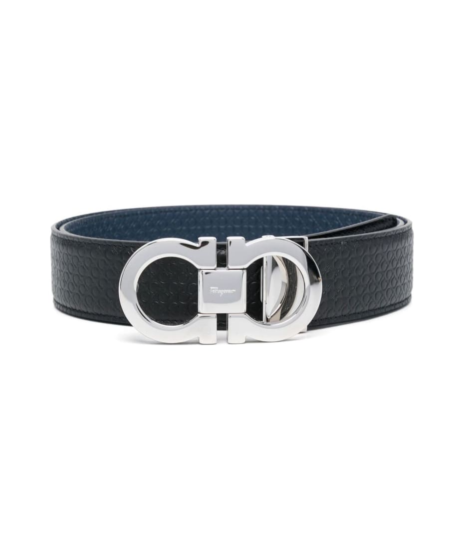 black and blue ferragamo belt