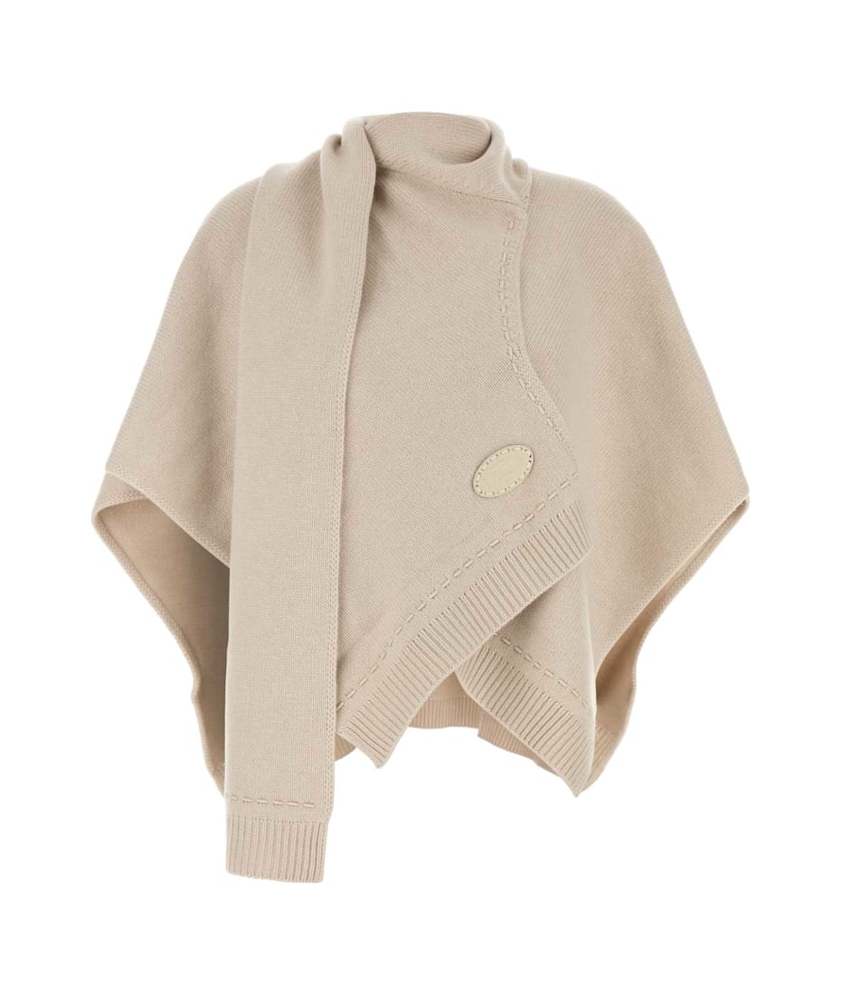 Fendi Sand Cashmere Poncho | italist