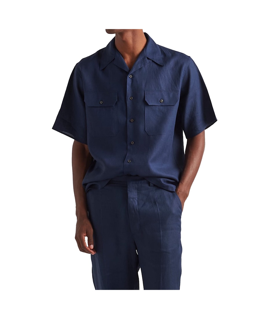 シャツ Prada Linen Shirt Prada Linen Shirt | Black | FARFETCH