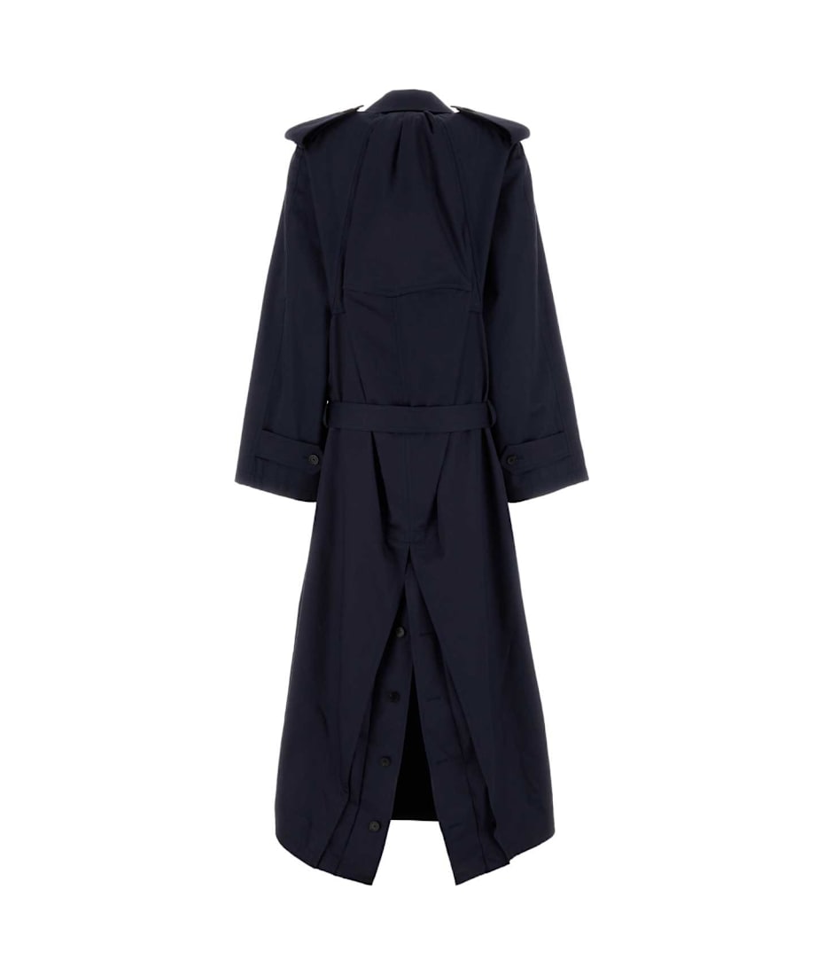 トレンチコート BALENCIAGA Navy Blue Cotton Oversize Trench Coat Balenciaga Navy Blue Cotton Oversize Trench Coat | italist