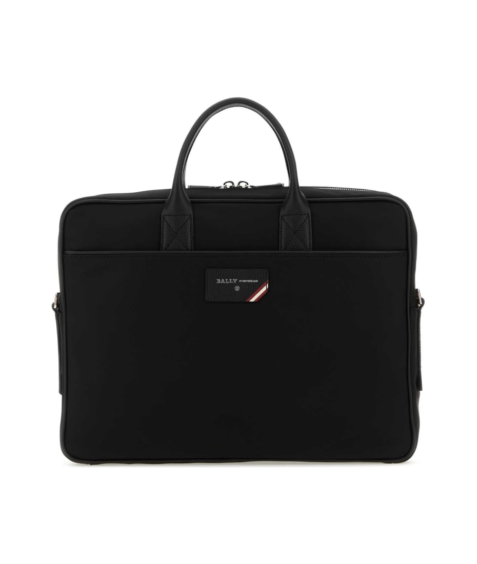 Bally Black Nylon Faldy Briefcase italist