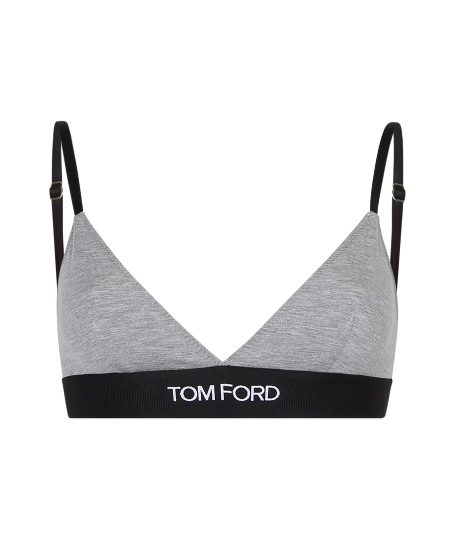 Tom Ford Logo-underband Grey Bra