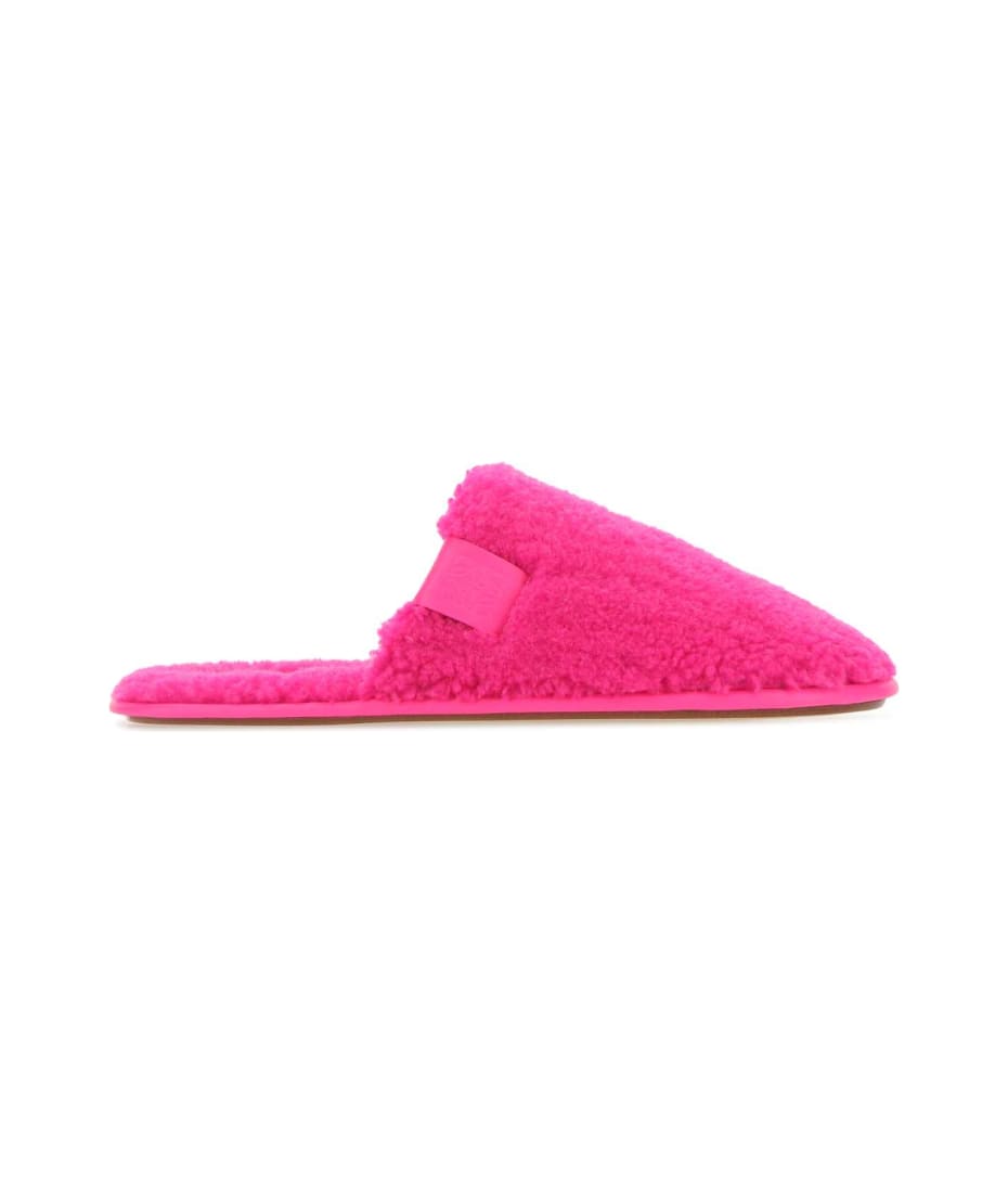 サンダル LOEWE Fluo Pink Eco Shearling Slippers Loewe Fluo Pink Eco Shearling Slippers | italist