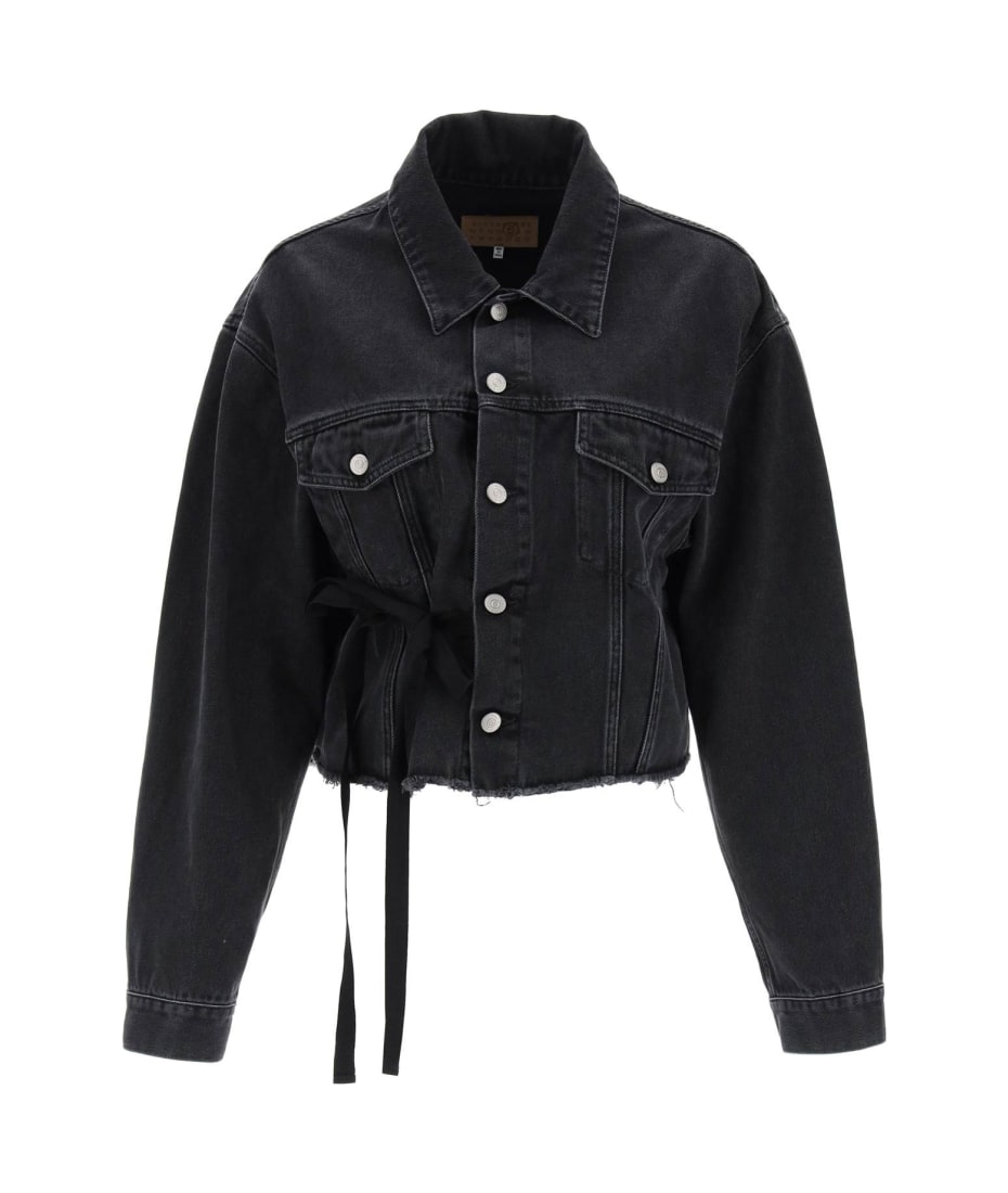 ジャケット MM6 MAISON MARGIELA Black Stretch Denim Jacket MM6 Maison Margiela Denim Jacket | italist