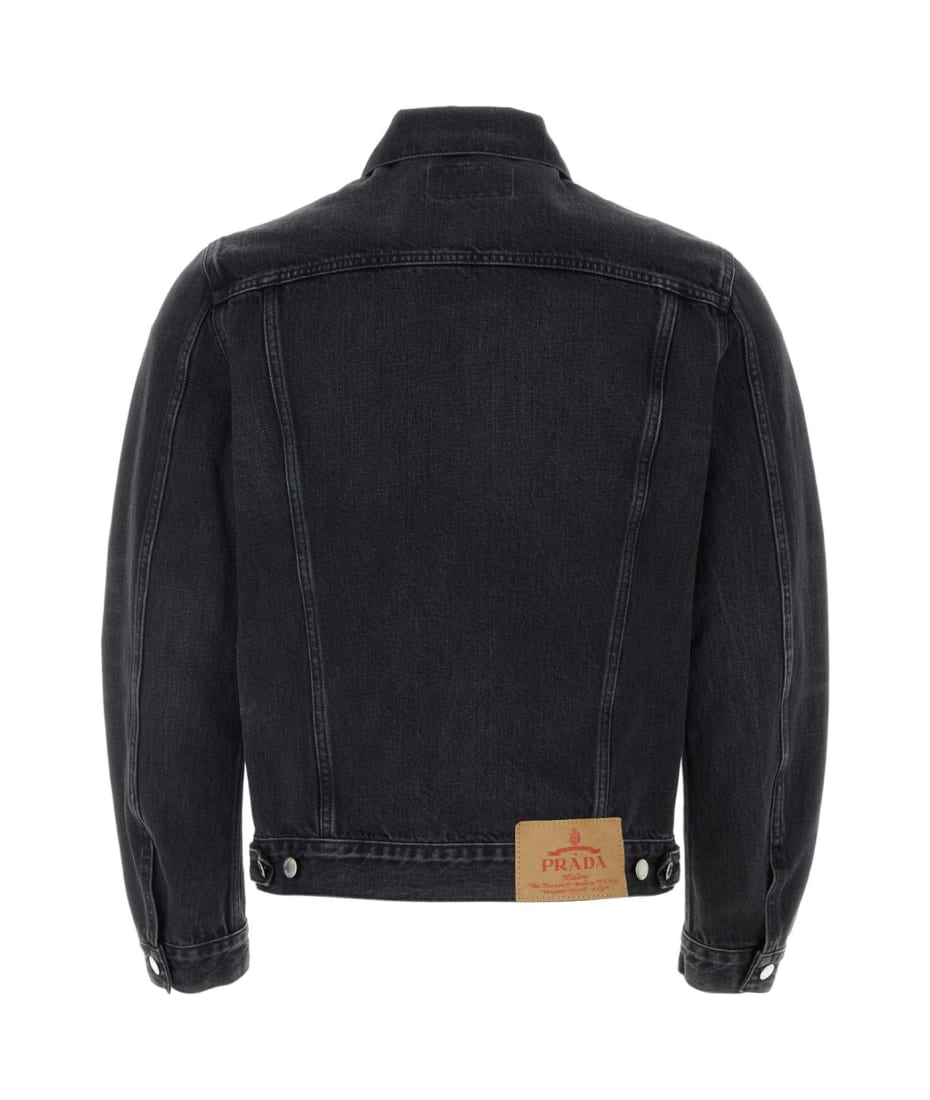 ジャケット Prada Black Denim Jacket Black Denim Blouson Jacket | PRADA