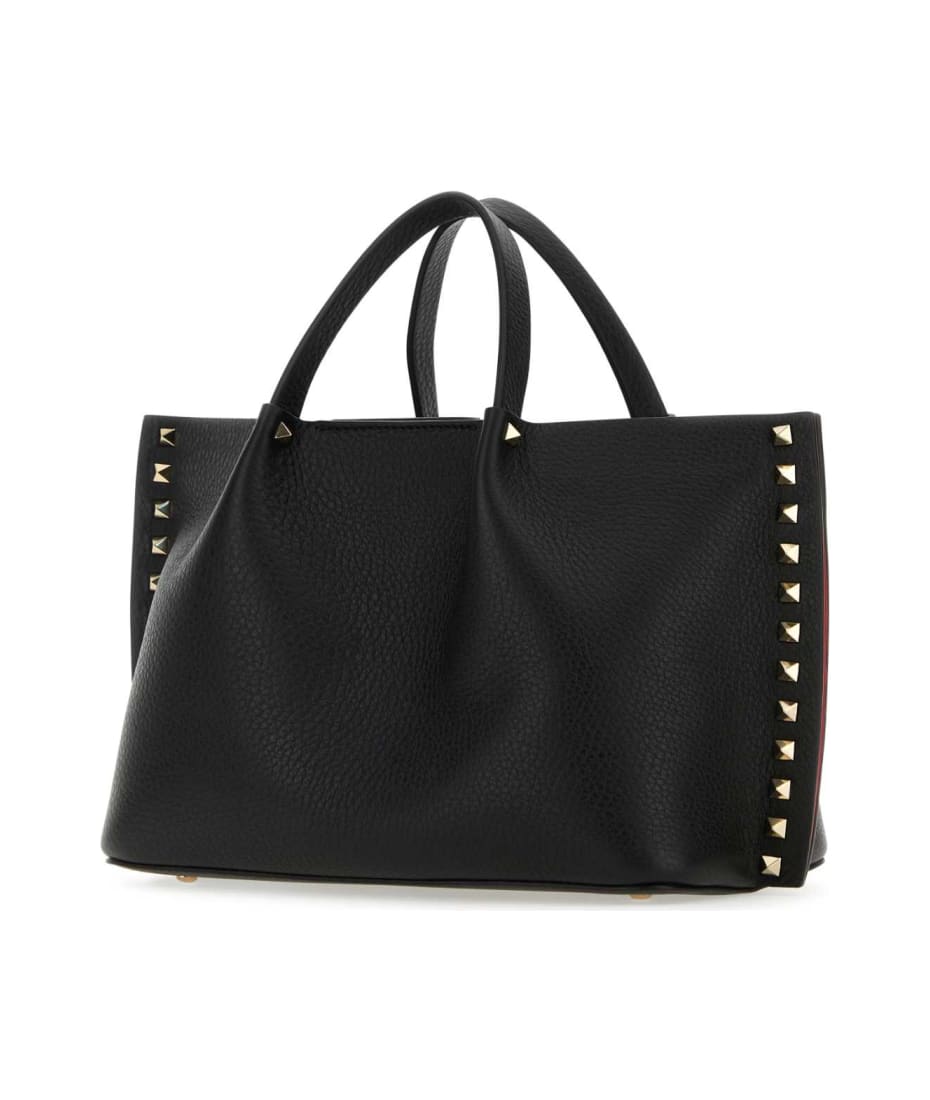 VIP【関税送料無料】希少 VALENTINO GARAVANI BLACK LEATHER BAG Valentino Garavani Black Leather Rockstud Handbag | italist