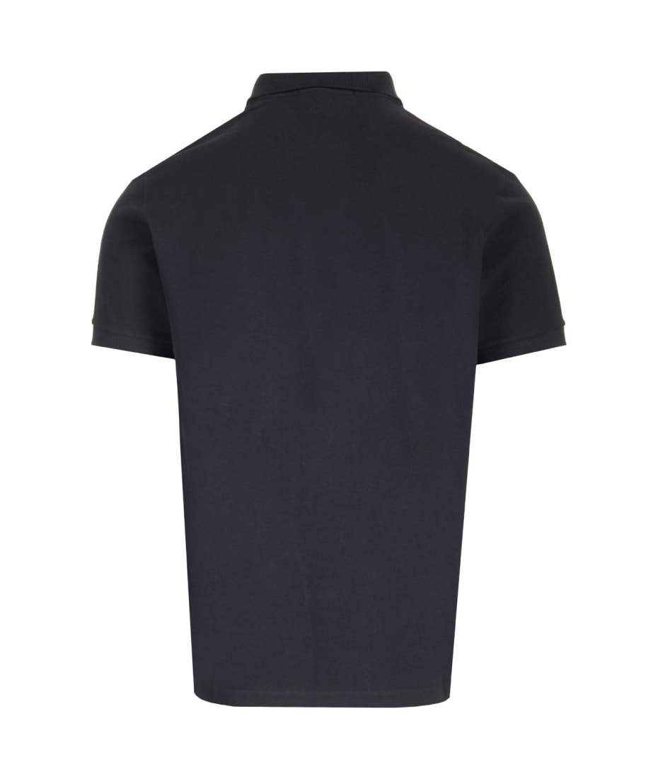 Stone Island Slim Fit Short Sleeve Stretch Polo Shirt With Applied Logo - Blue