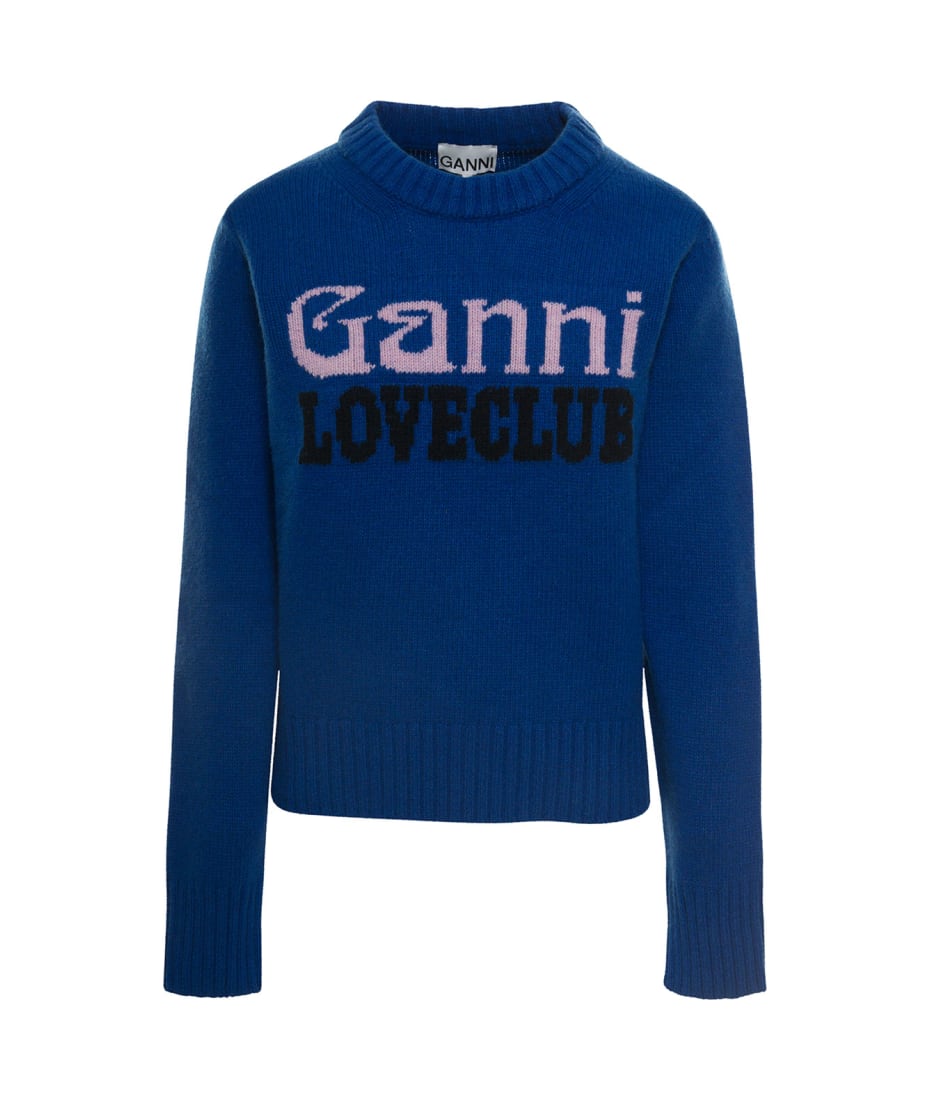 GANNI Intarsia Sweater - Blue