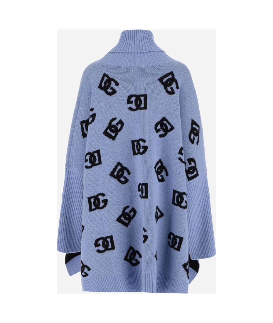 【関税&送料込】Dolce & Gabbana Embroidered Wool Poncho Dolce & Gabbana Wool Poncho With Logo | italist