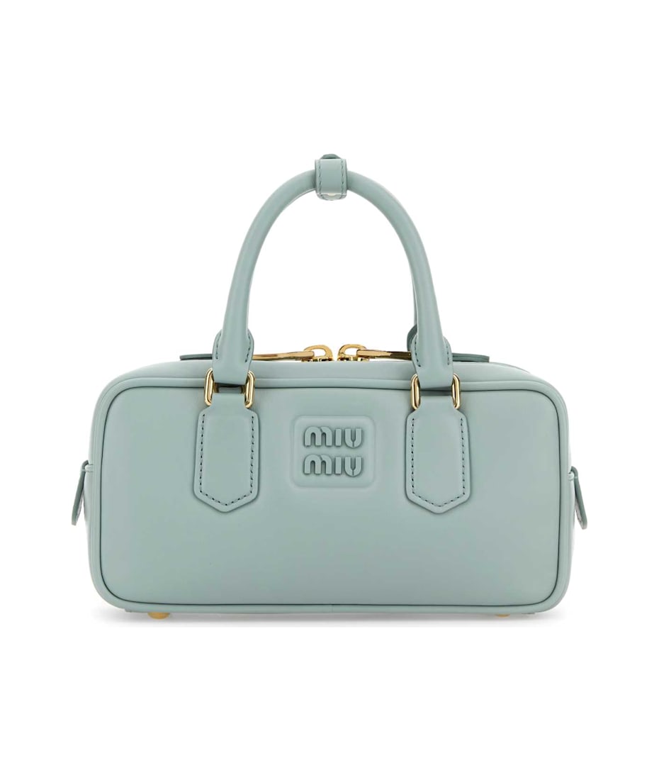 【関税&送料込】Miu Miu Powder Blue Leather Arcadie Handbag Miu Miu Powder Blue Leather Arcadie Handbag | italist