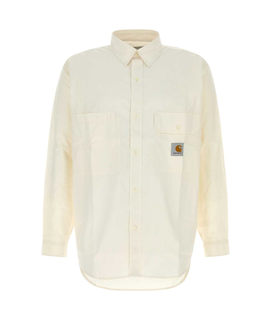 Tシャツ・カットソー Carhartt SS25 White poplin L/S Irwin Shirt (I034530 D6XX) Carhartt White Poplin L/s Irwin Shirt | italist