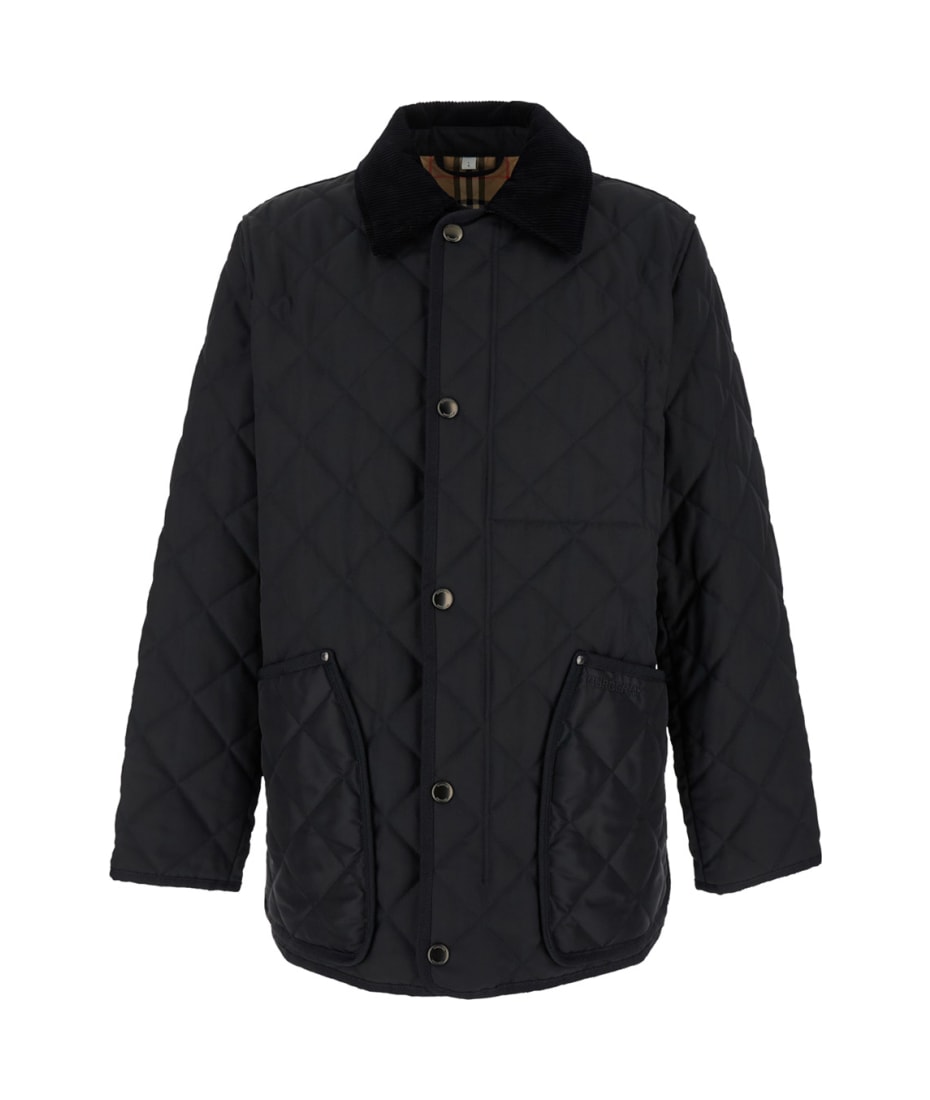 Burberry lanford Black Quilted Jacket With Patch Pockets In Tech Fabric Man italist ALWAYS LIKE A SALE