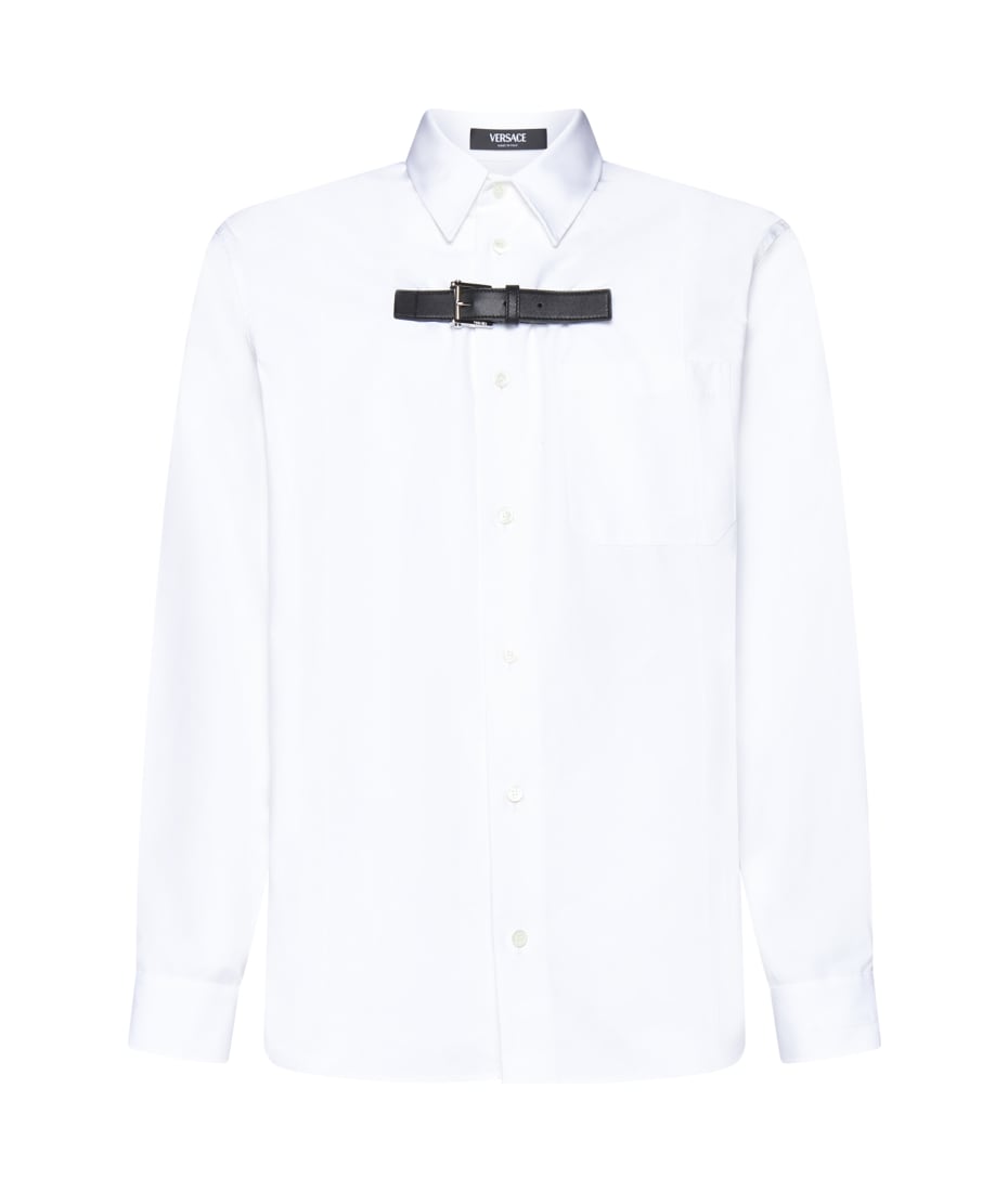 Tシャツ・カットソー VERSACE FORMAL SHIRT WITH BUCKLE (1012146_1A089731W000) Versace Formal Shirt With Buckle | italist