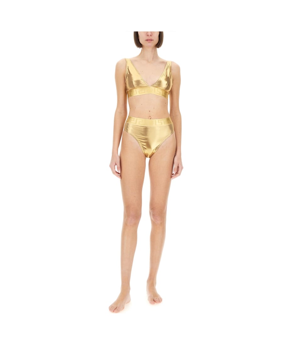 Versace Gold Tone Swimwear | italist