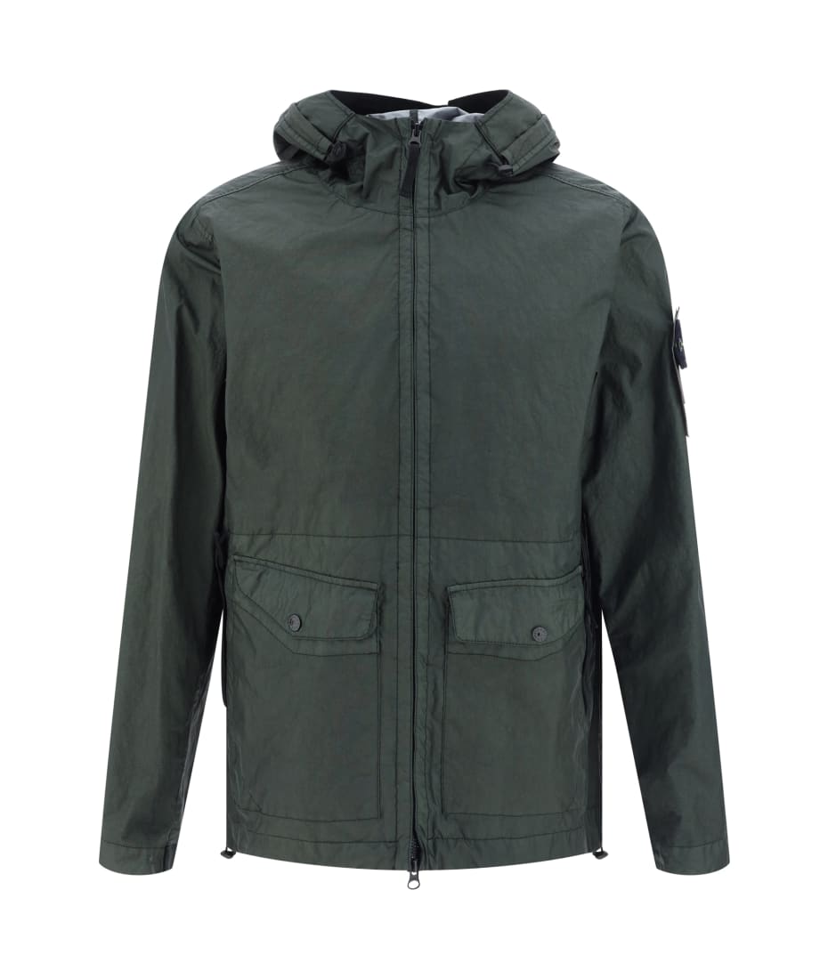【SCENERITY】Morty incision blouson DPTO — Black Resinated Cotton Canvas Biker Blouson