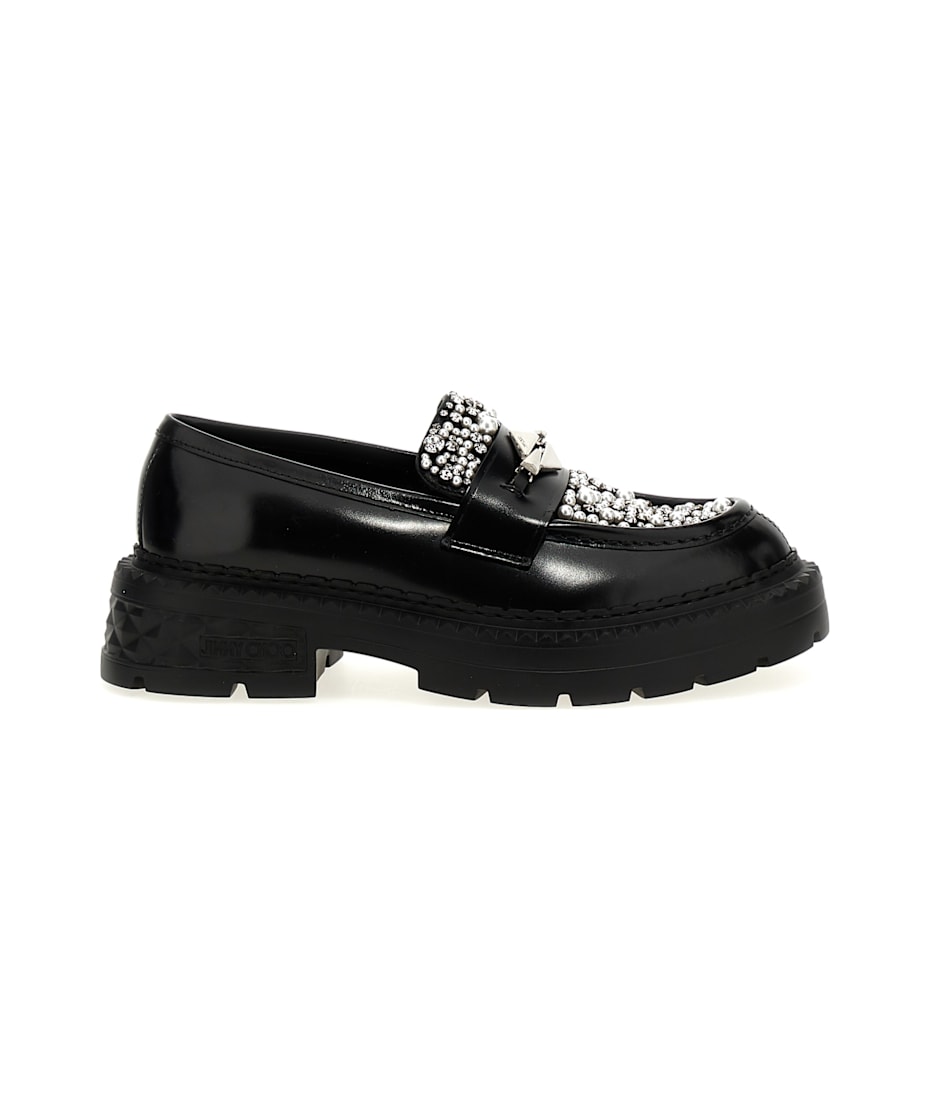ローファー・オックスフォード Jimmy Choo 'Marlow Diamond' loafers Jimmy Choo Marlow Diamond Loafers | Black | FARFETCH