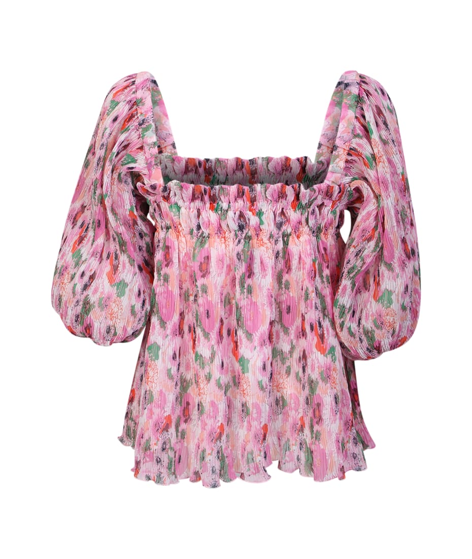 Ganni Floral-print Smock Top | italist