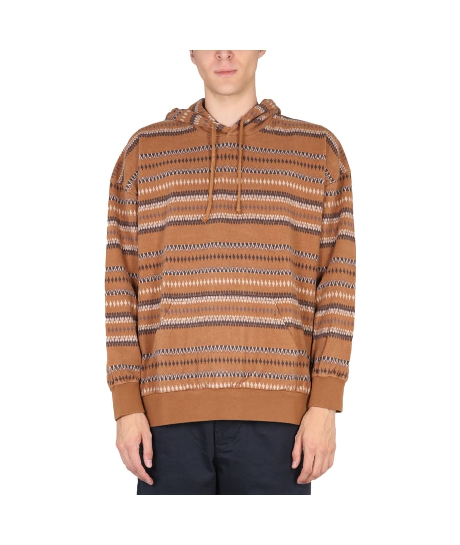 パーカー・フーディ UNIVERSAL WORKS Men Hoodies 27609 BROWN Universal Works Surfer Hoodie - Brown -29607