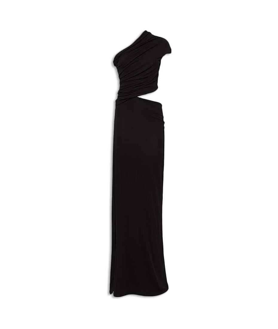 blue dress for baby girl 2006 Dsquared2 Platinum Silk Jeweled Backless Trained Glamour Gown main image 0