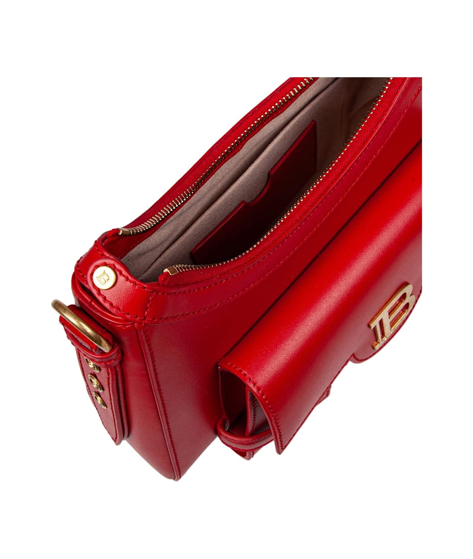 【送料&関税込】Balmain B-buzz Hobo Leather Shoulder Bag Red Balmain B-buzz Hobo Leather Shoulder Bag Red Color | italist