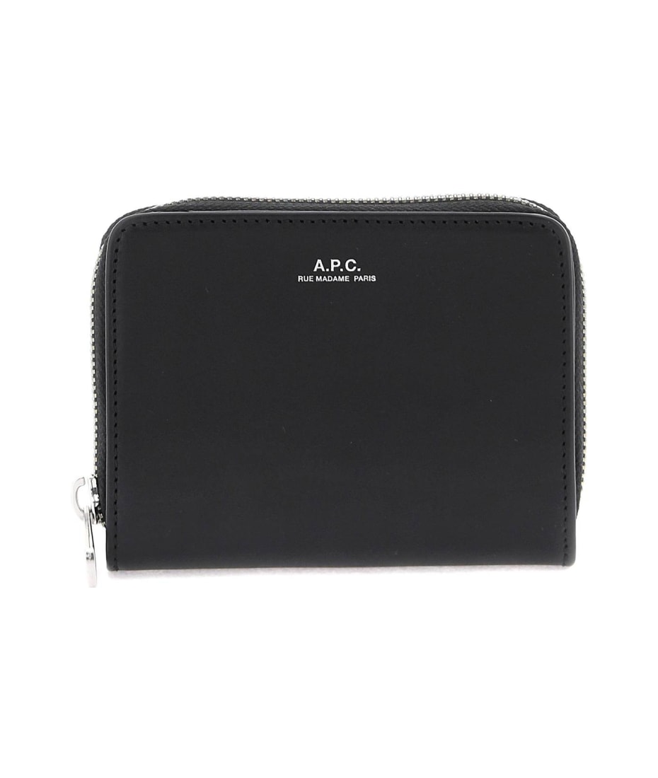 A.P.C◆Emmanuel Wallet PXAQG-H63087-LZZ Black Emmanuel compact wallet - Spanish Leather - A.P.C. Accessories