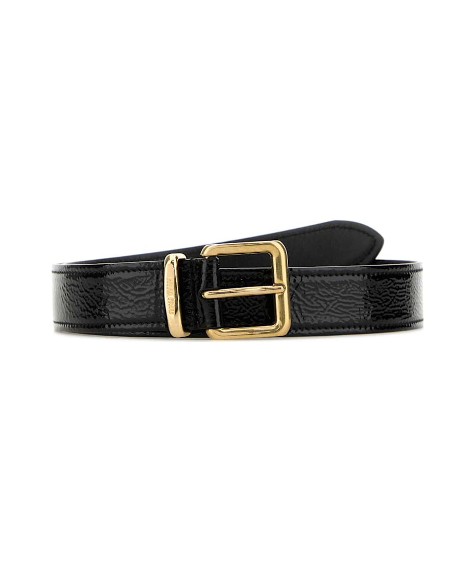 ベルト MIUMIU BLACK NAPLAK BELT Miu Miu Black Naplak Belt | italist