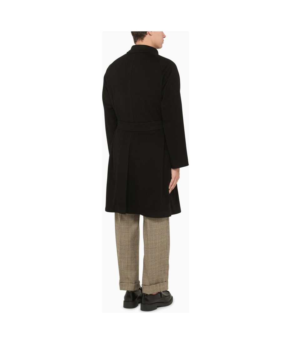 コート TAGLIATORE BLACK WOOL COAT Tagliatore single-breasted Wool Coat | Black | FARFETCH