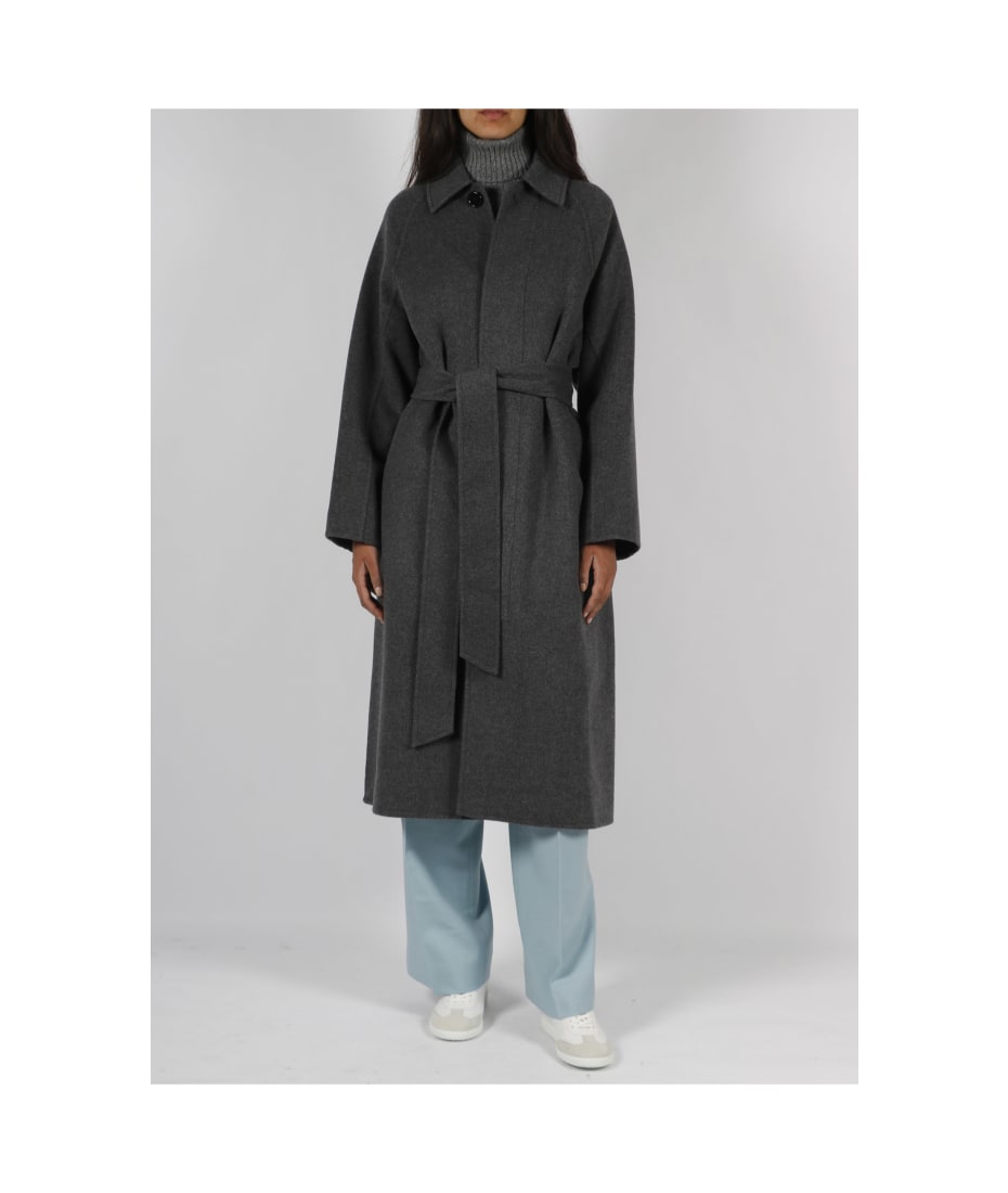 Ami Alexandre Mattiussi Long Belted Coat | italist