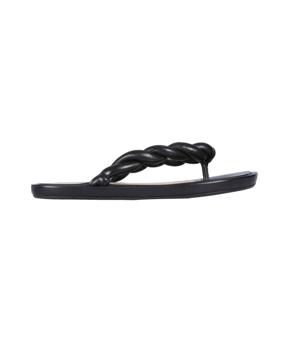 【送料&関税込】RED Valentino Leather Slide Sandals RED Valentino Leather Slide Sandals | italist