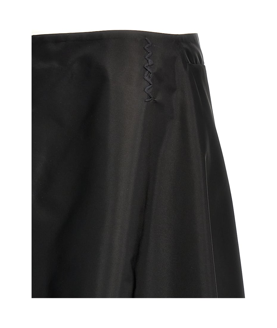スカート MARNI FW24 Nylon skirt (GOMA0678SUUTN923 00N99) ライトブルー ポプリン製エッグスカート Sprayed Roses プリント