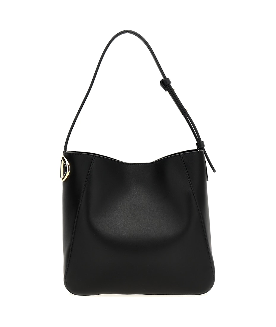 ショルダーバッグ・ポシェット VALENTINO Valentino Garavani 'Bucket Vlogo' shoulder bag VLogo Signature Small leather bucket bag in black