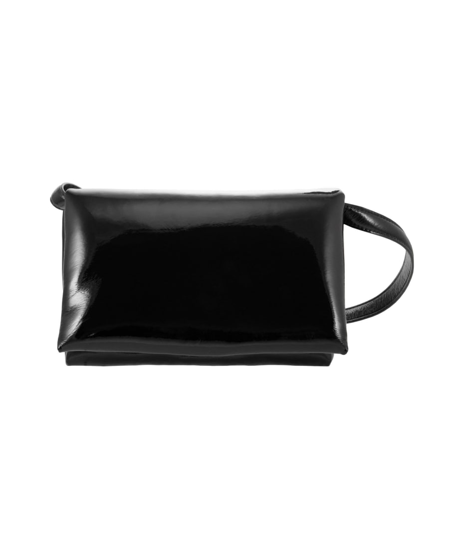 MARNI: Prisma patent leather bag - Black