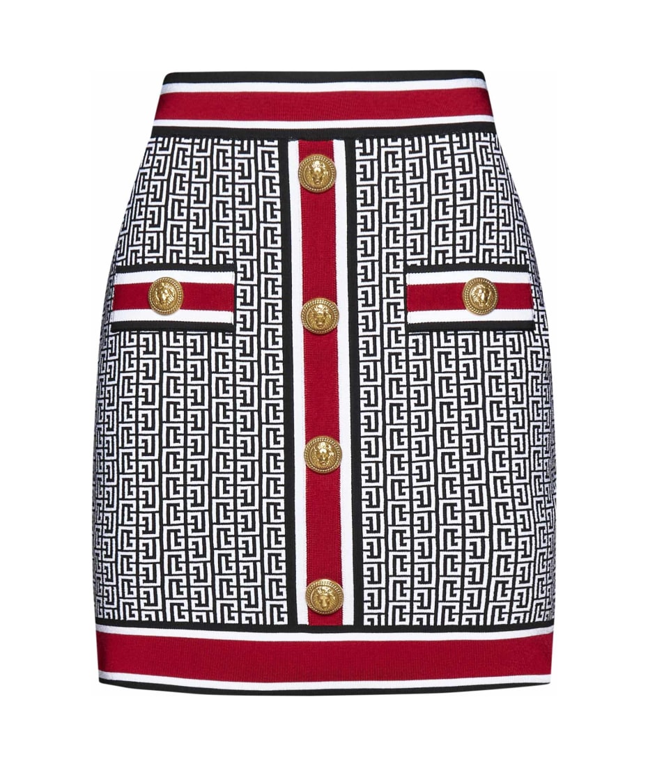 【送料&関税込】Balmain Monogram Knit Short Skirt Balmain Monogram Knit Short Skirt | italist