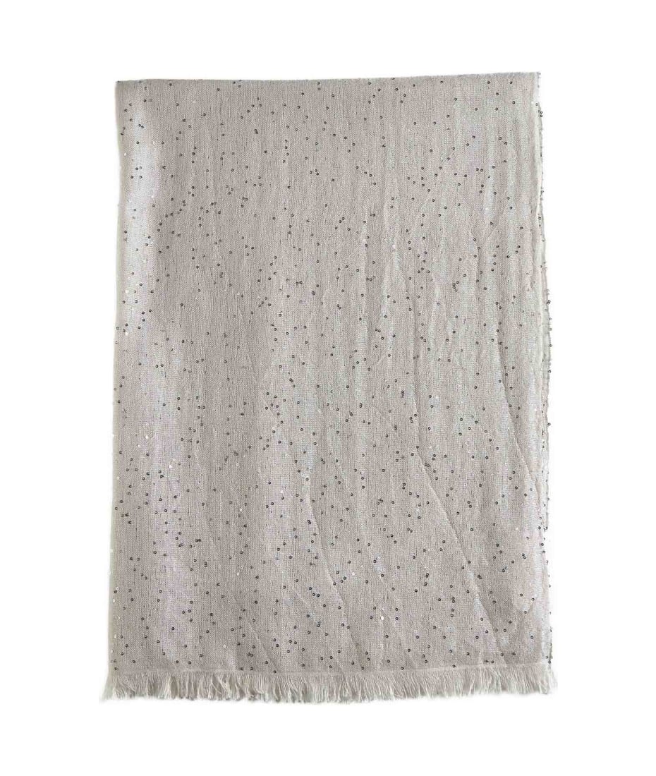 アクセサリーその他 BRUNELLO CUCINELLI SEQUIN-EMBROIDERED CASHMERE SILK STOLE Brunello Cucinelli Sequin Embellished Scarf | italist