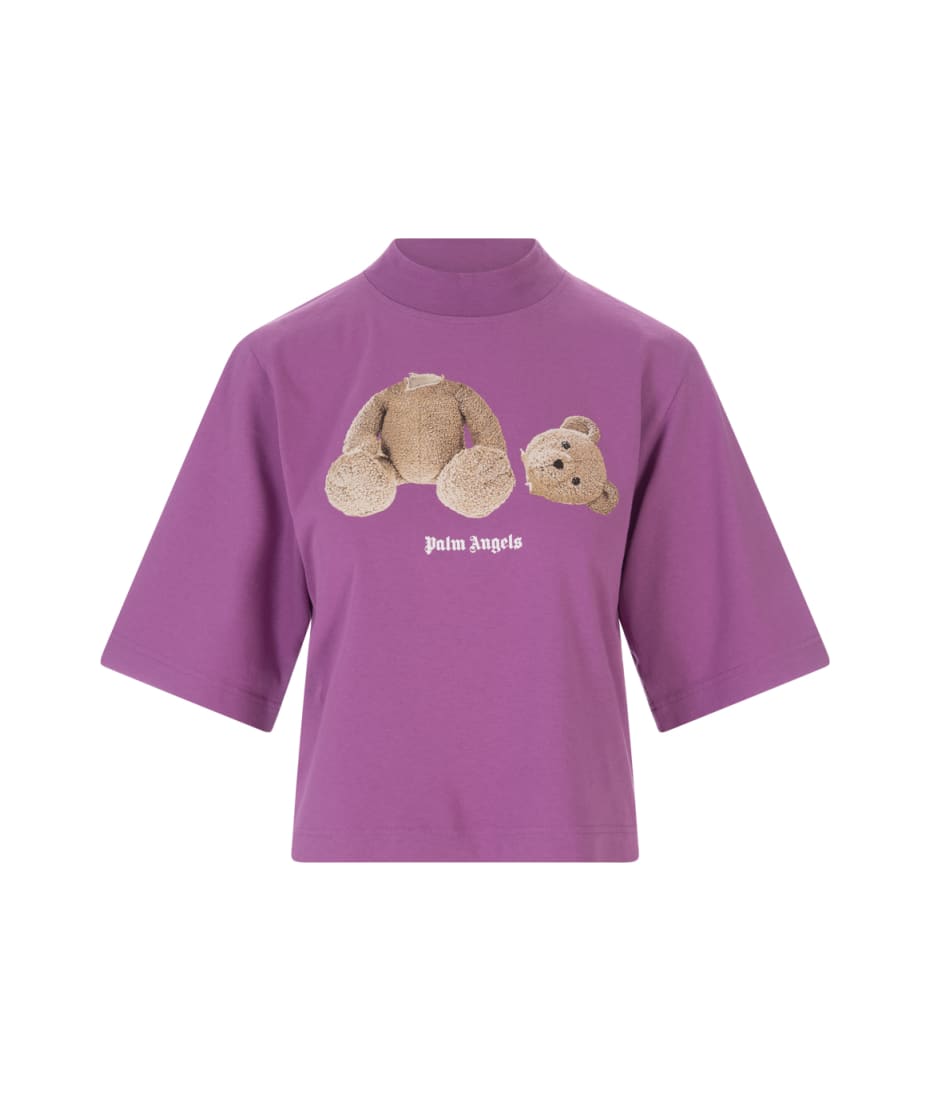 PALM ANGELS - Bear logo-print cotton-jersey T-shirt